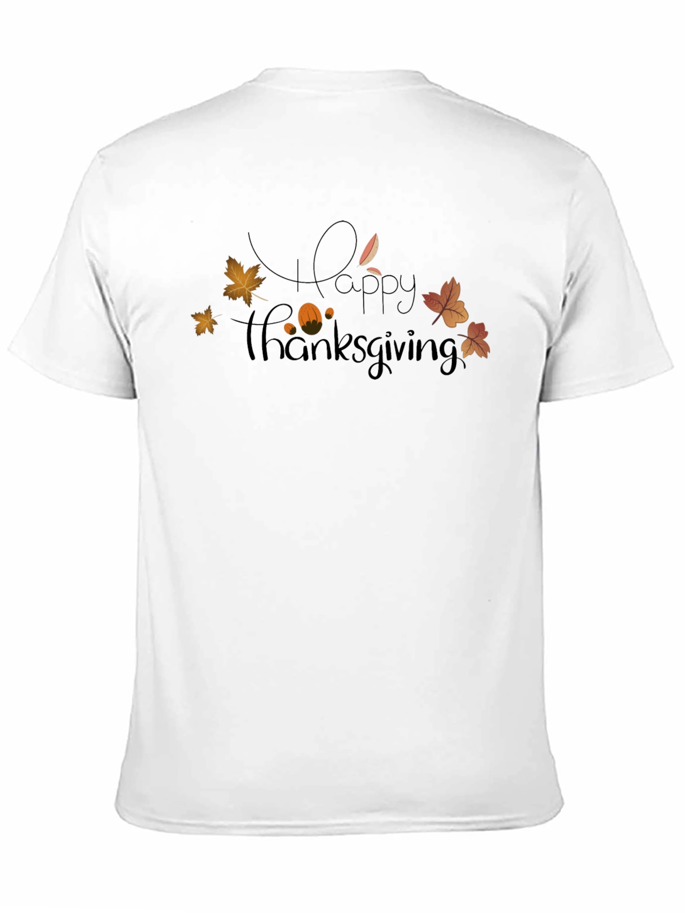 Happy Thanksgiving Graphic Tee - Black