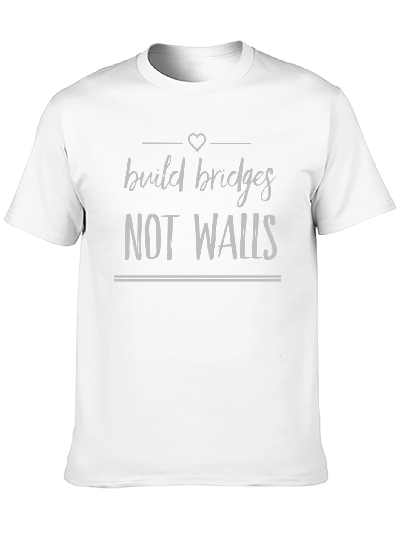 Build Bridges T-Shirt - Black Crew Neck