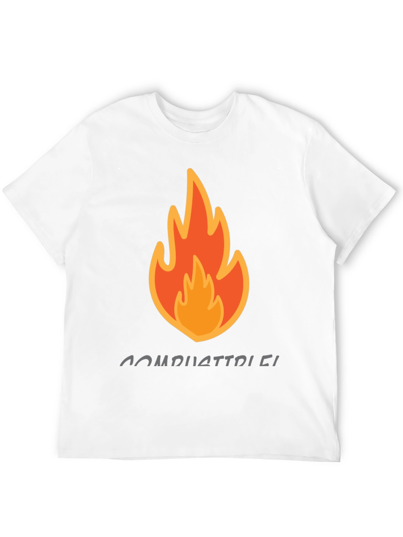 Combustible Black Graphic Tee - Fire Design