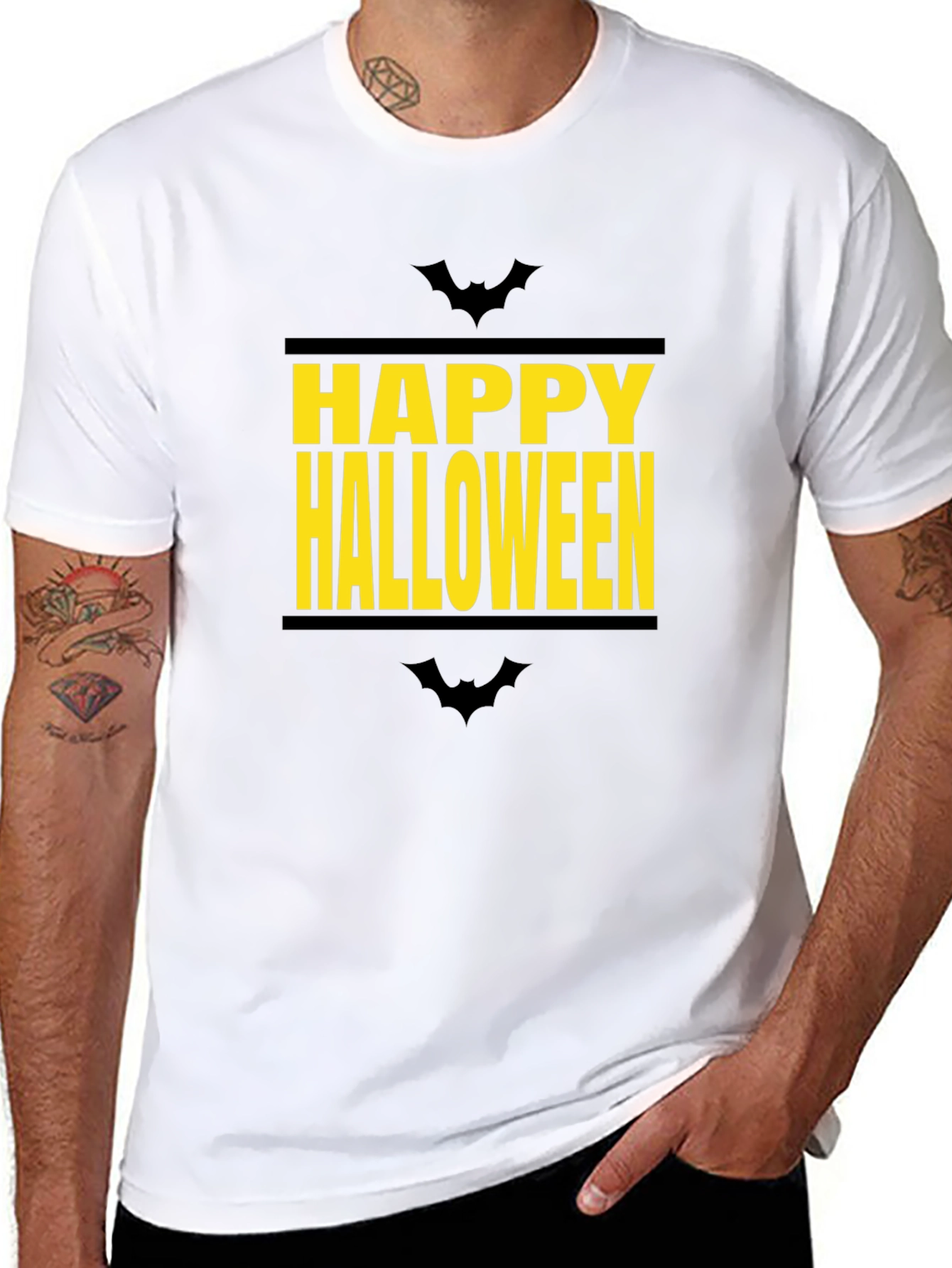 Happy Halloween Graphic Tee - Black