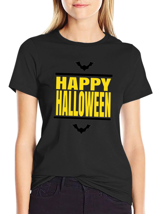Happy Halloween Graphic Tee - Black