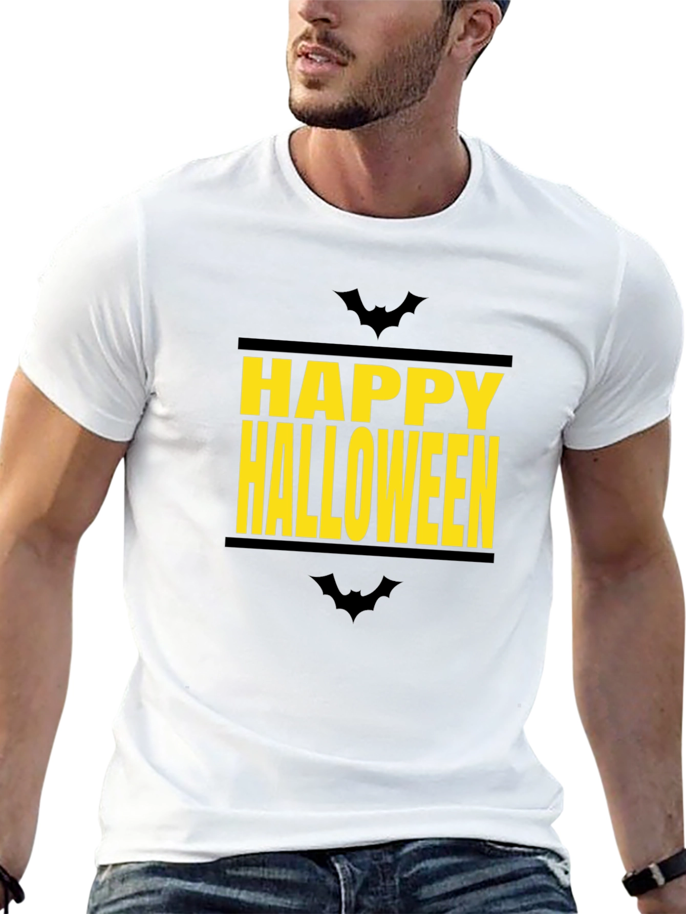 Happy Halloween Graphic Tee - Black