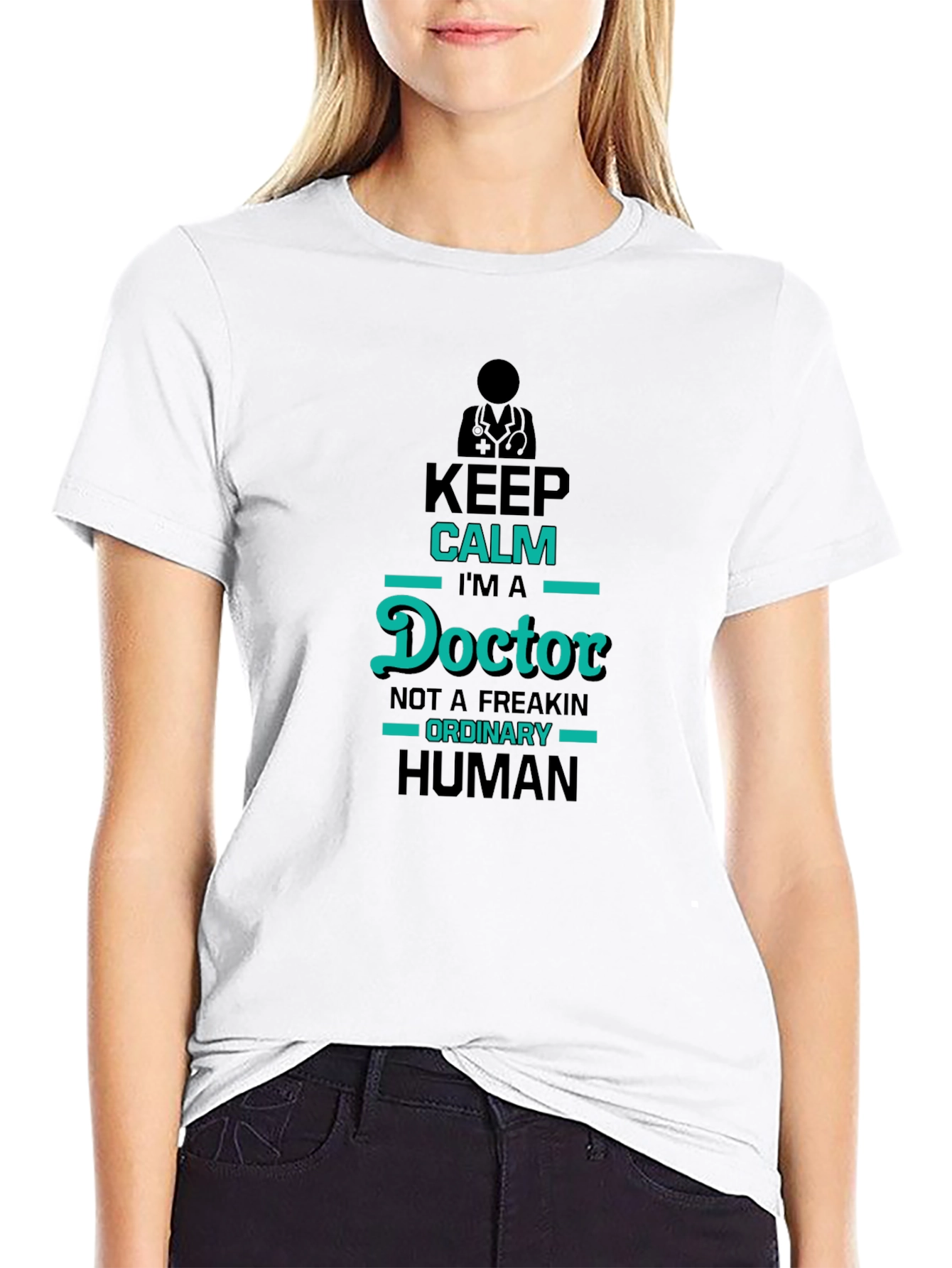 Keep Calm Im A Doctor Black T-Shirt