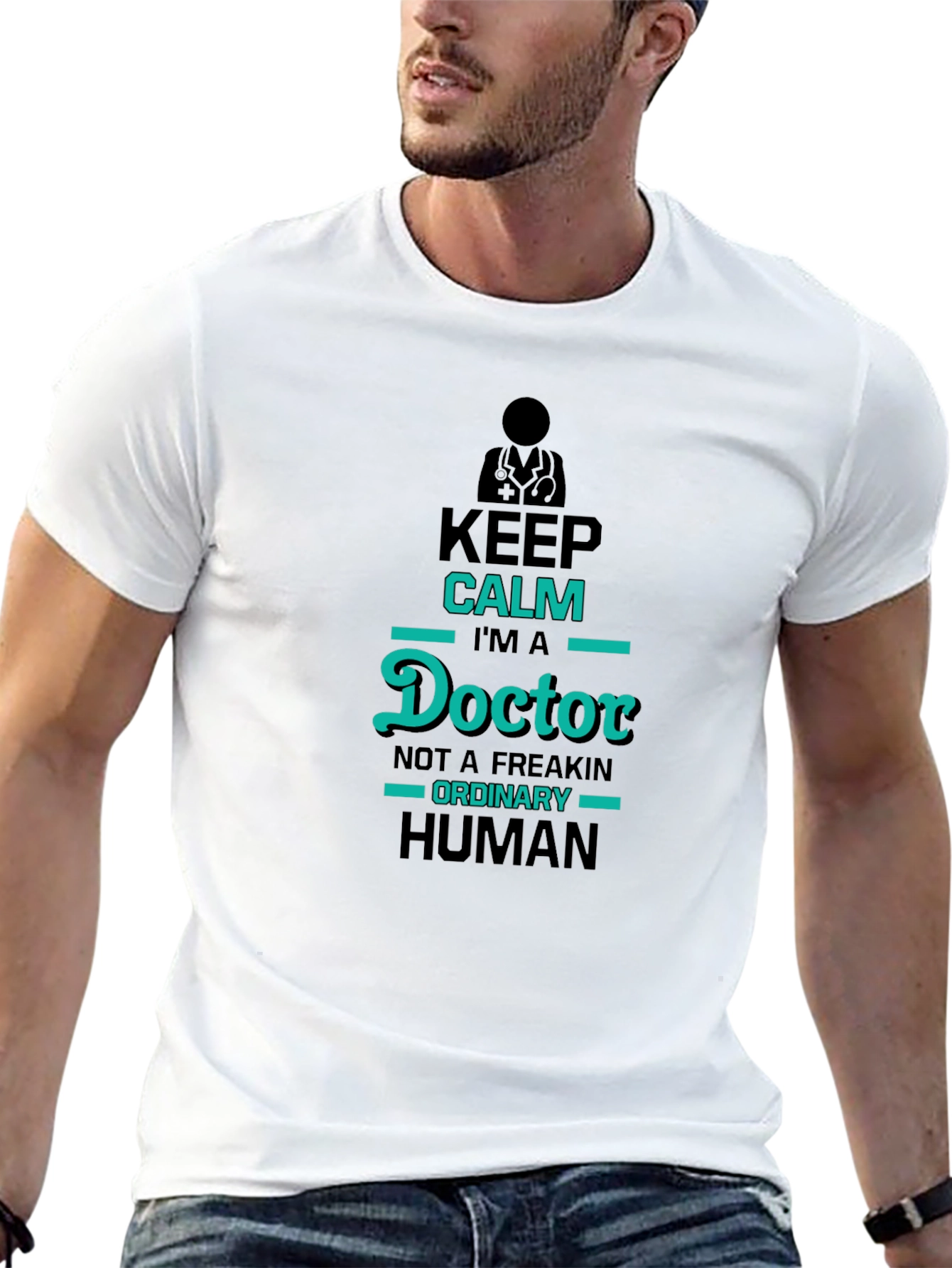 Keep Calm Im A Doctor Black T-Shirt