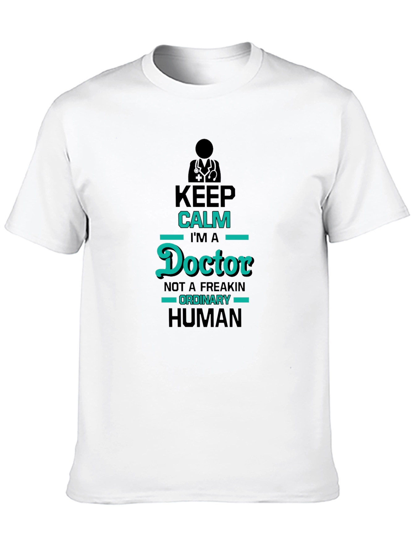 Keep Calm Im A Doctor Black T-Shirt