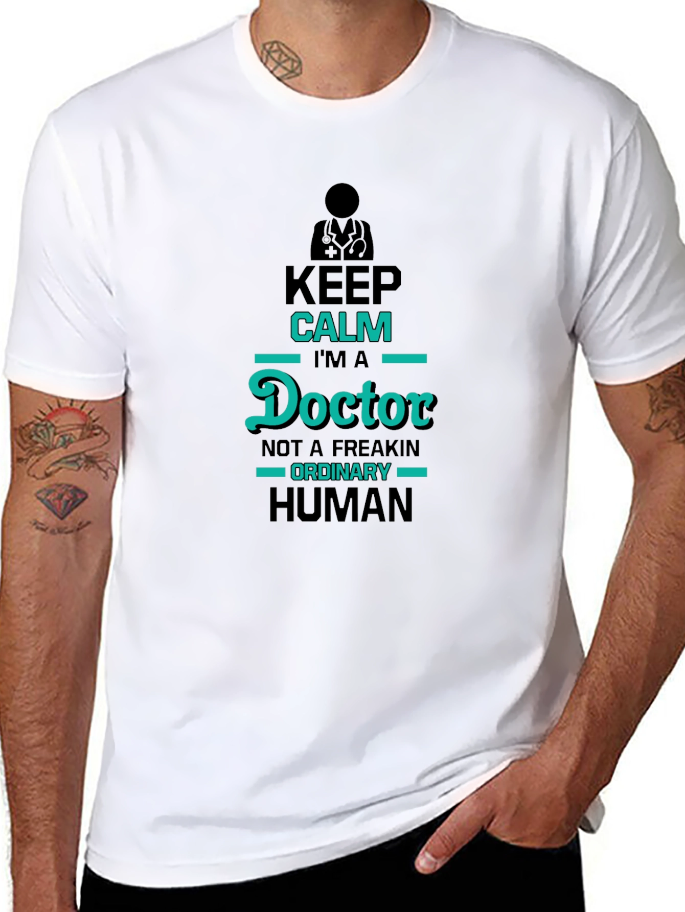 Keep Calm Im A Doctor Black T-Shirt