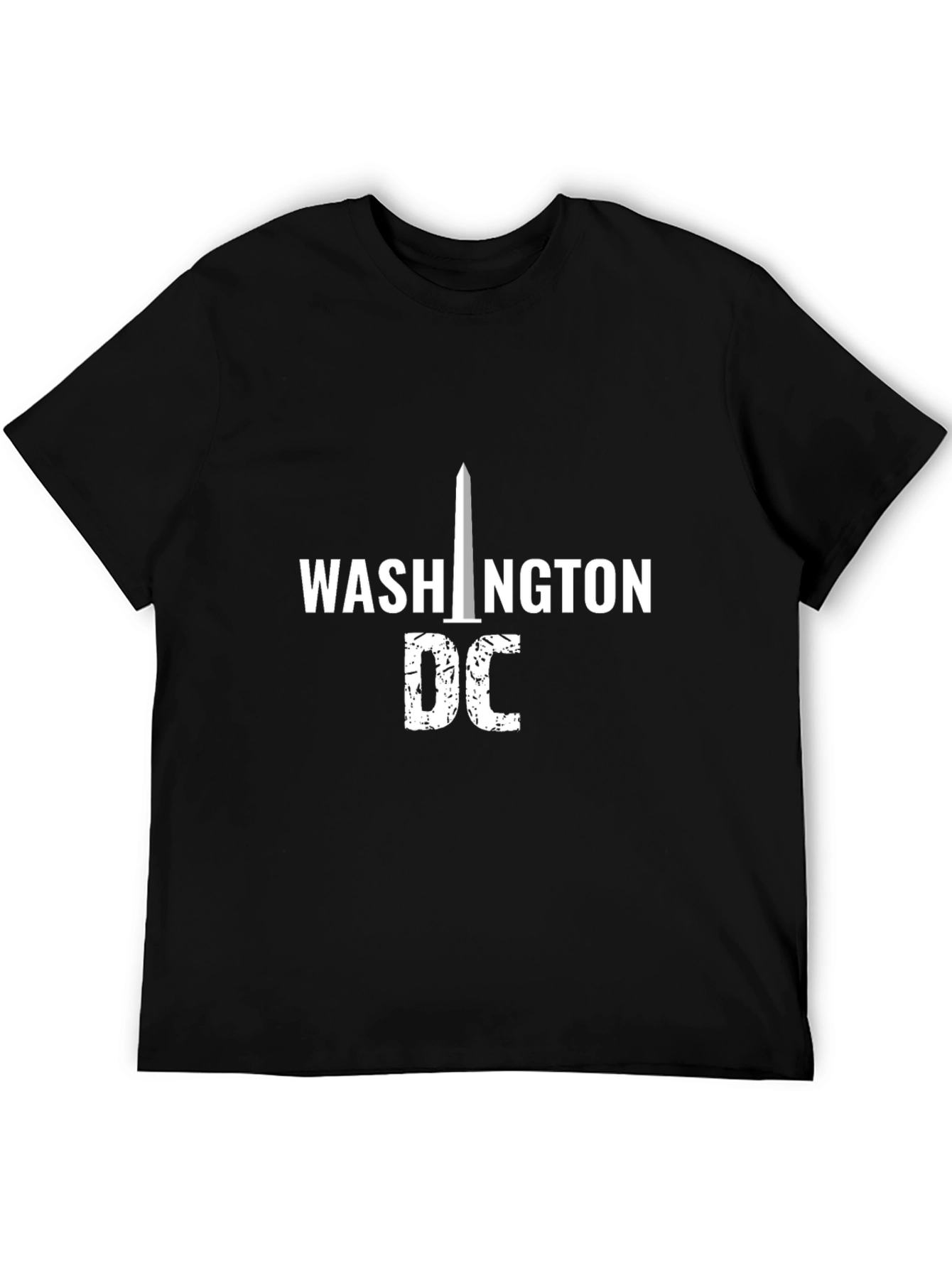 Washington DC Obelisk Graphic Black T-Shirt