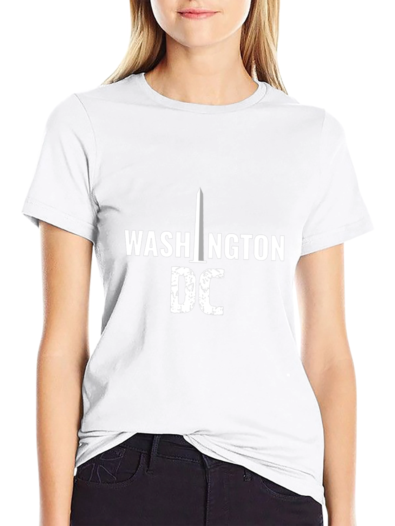 Washington DC Obelisk Graphic Black T-Shirt