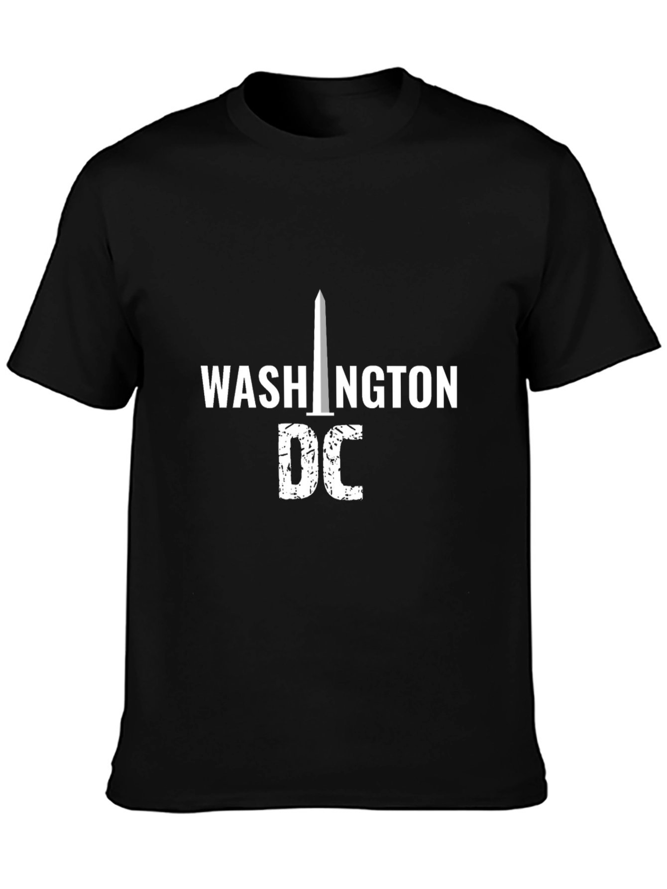 Washington DC Obelisk Graphic Black T-Shirt