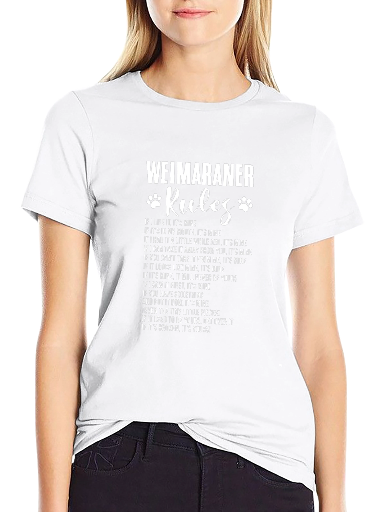 Weimaraner Rules T-Shirt - Dog Lover Gift