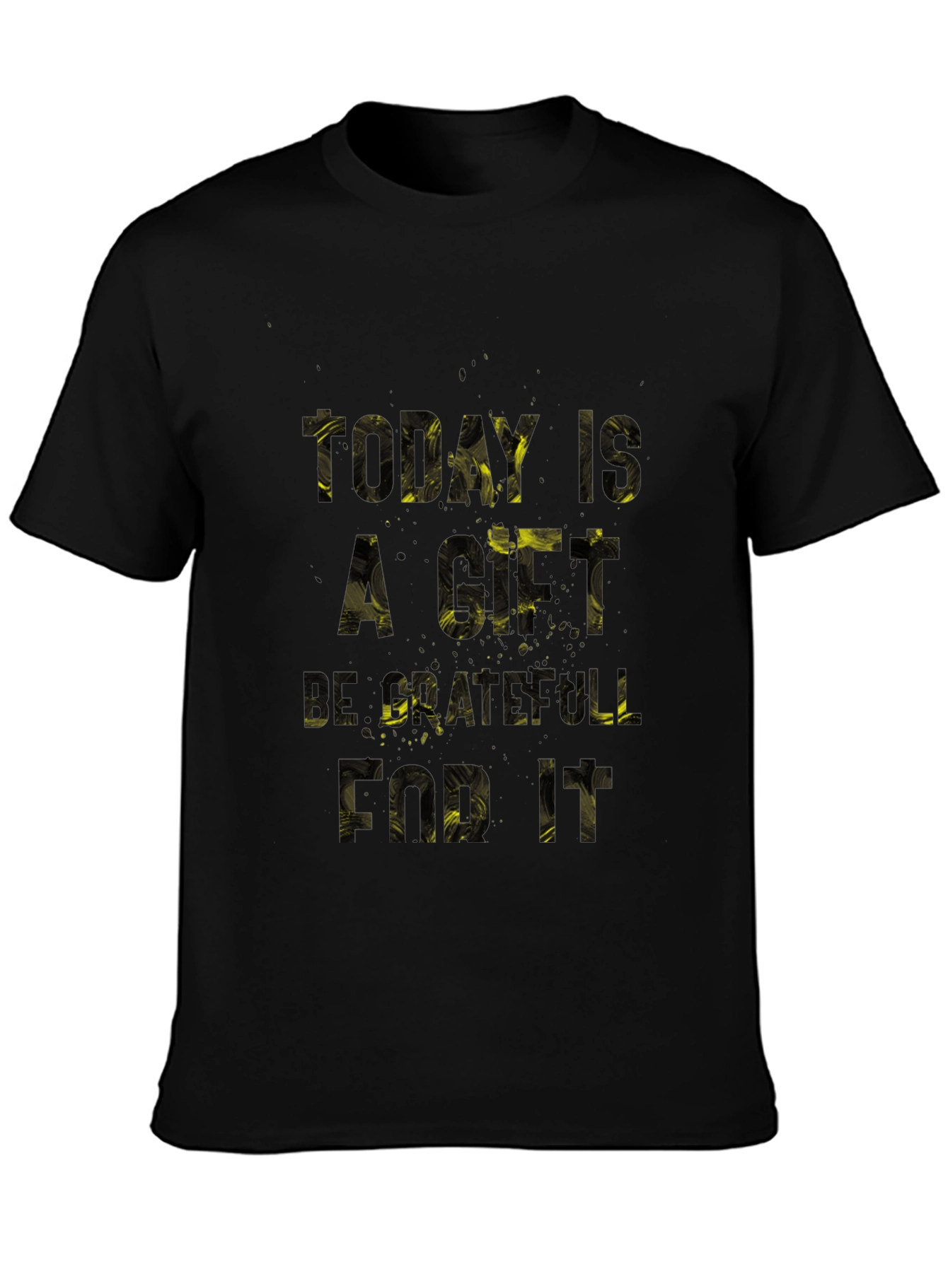 Grateful Today Black Graphic T-Shirt