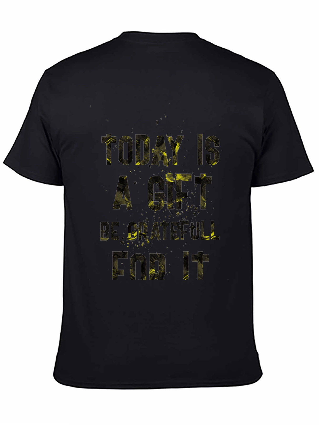 Grateful Today Black Graphic T-Shirt