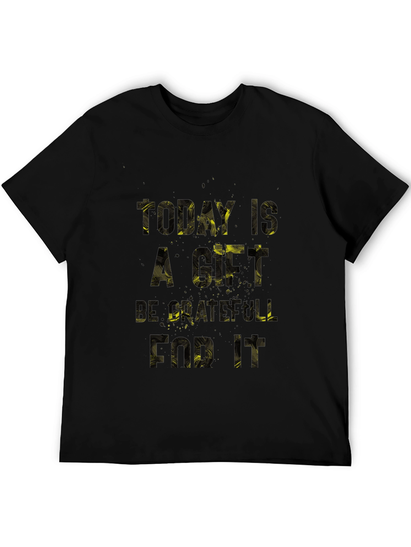Grateful Today Black Graphic T-Shirt