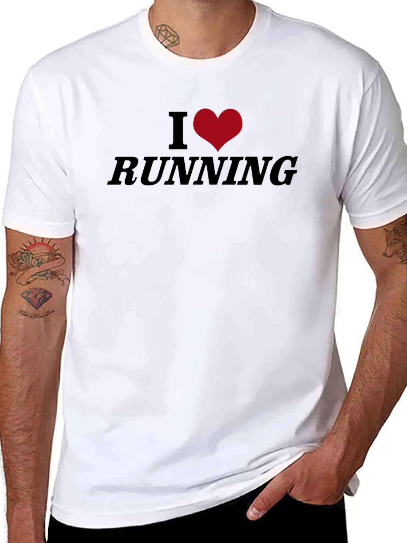 I Love Running T-Shirt - Sporty Graphic Tee