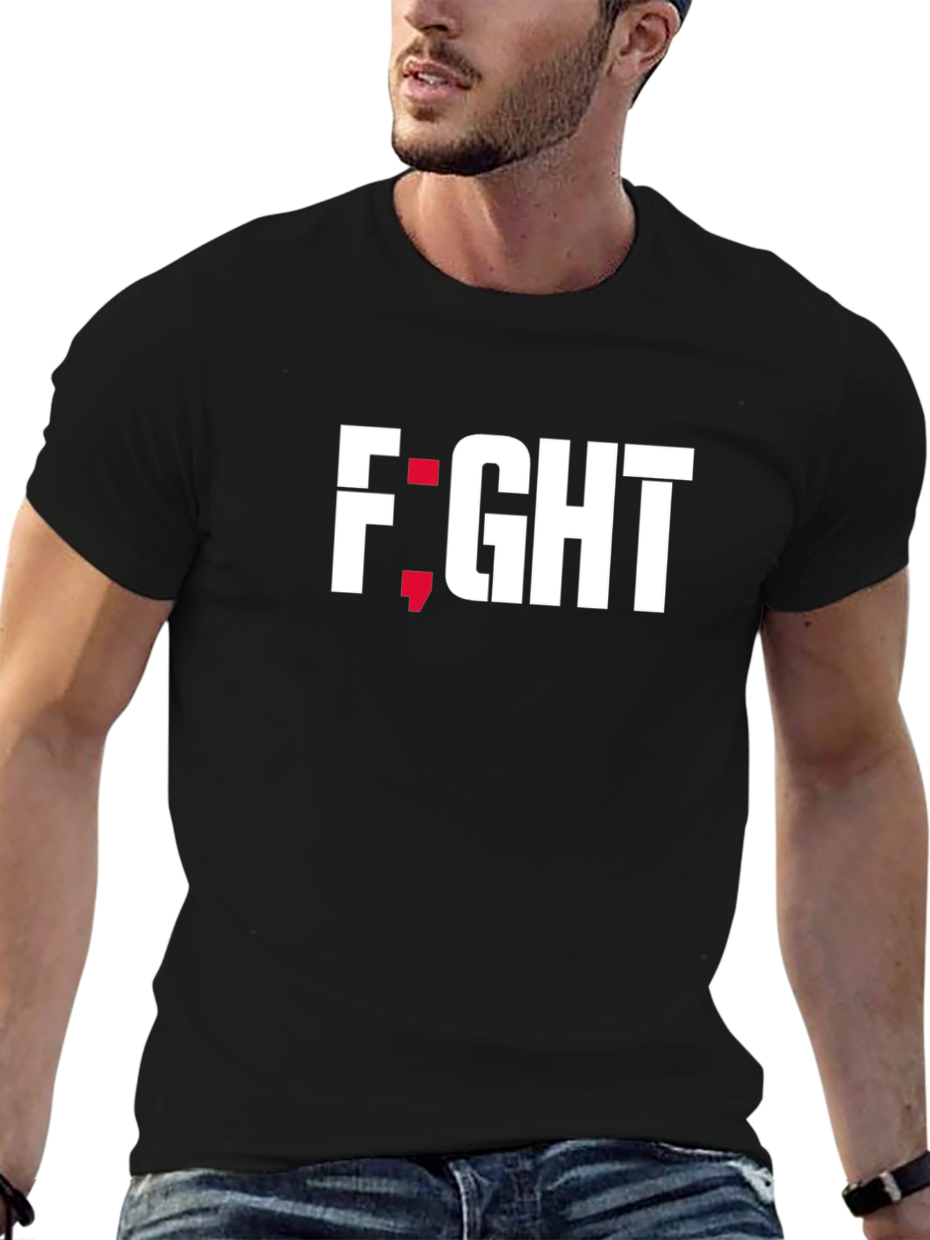 Fight Semicolon Mental Health Awareness Tee