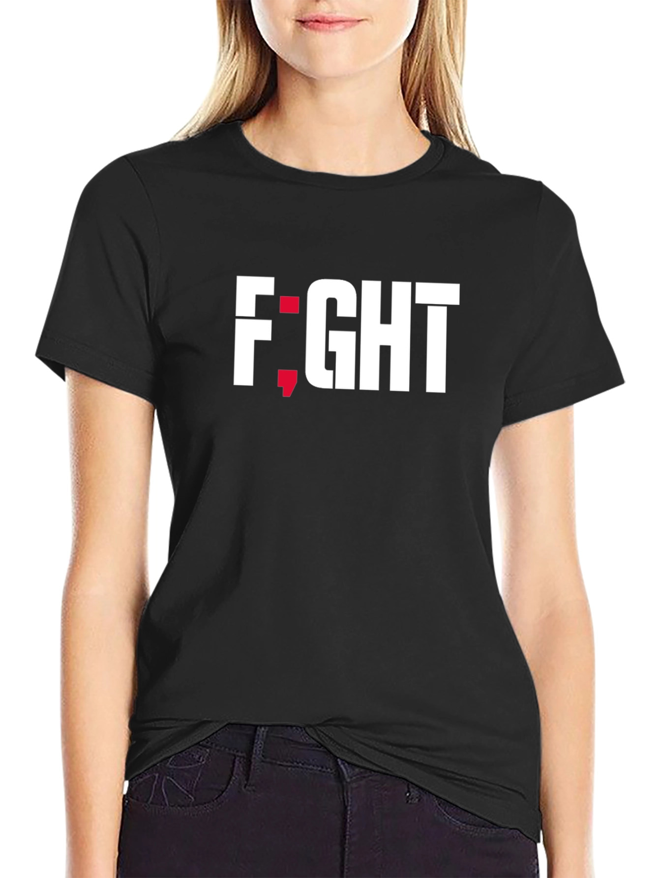 Fight Semicolon Mental Health Awareness Tee