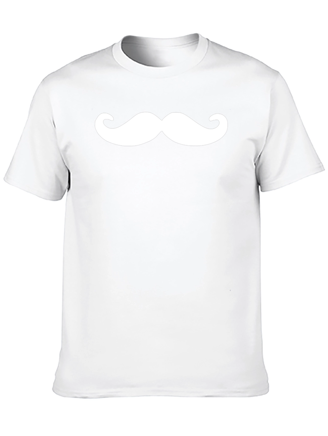 Moustache Graphic Tee - Casual Black T-Shirt