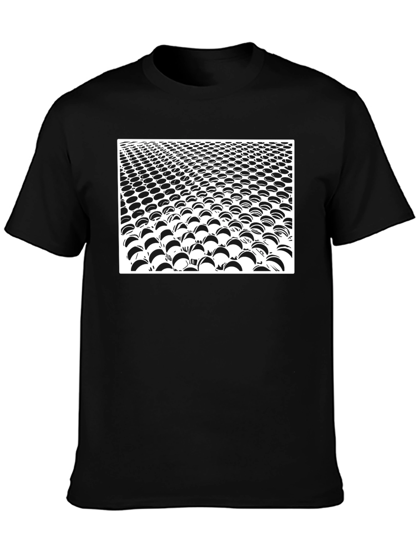 Abstract Black Crew Neck T-Shirt
