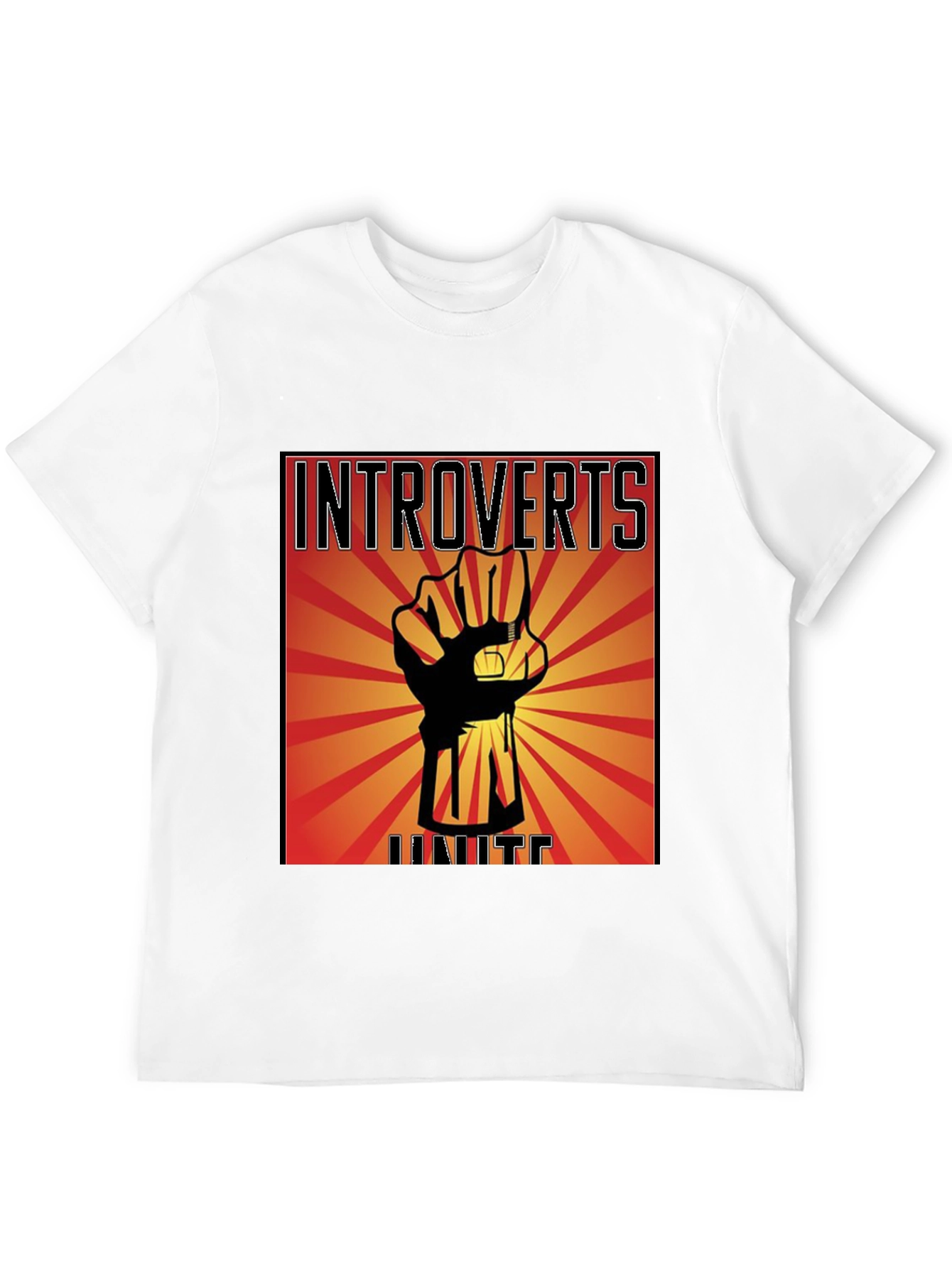 Introverts Unite Graphic T-Shirt - Black Cotton Tee