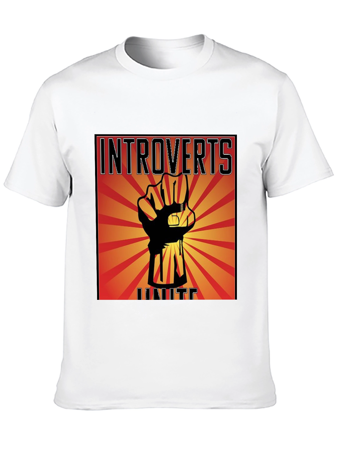 Introverts Unite Graphic T-Shirt - Black Cotton Tee