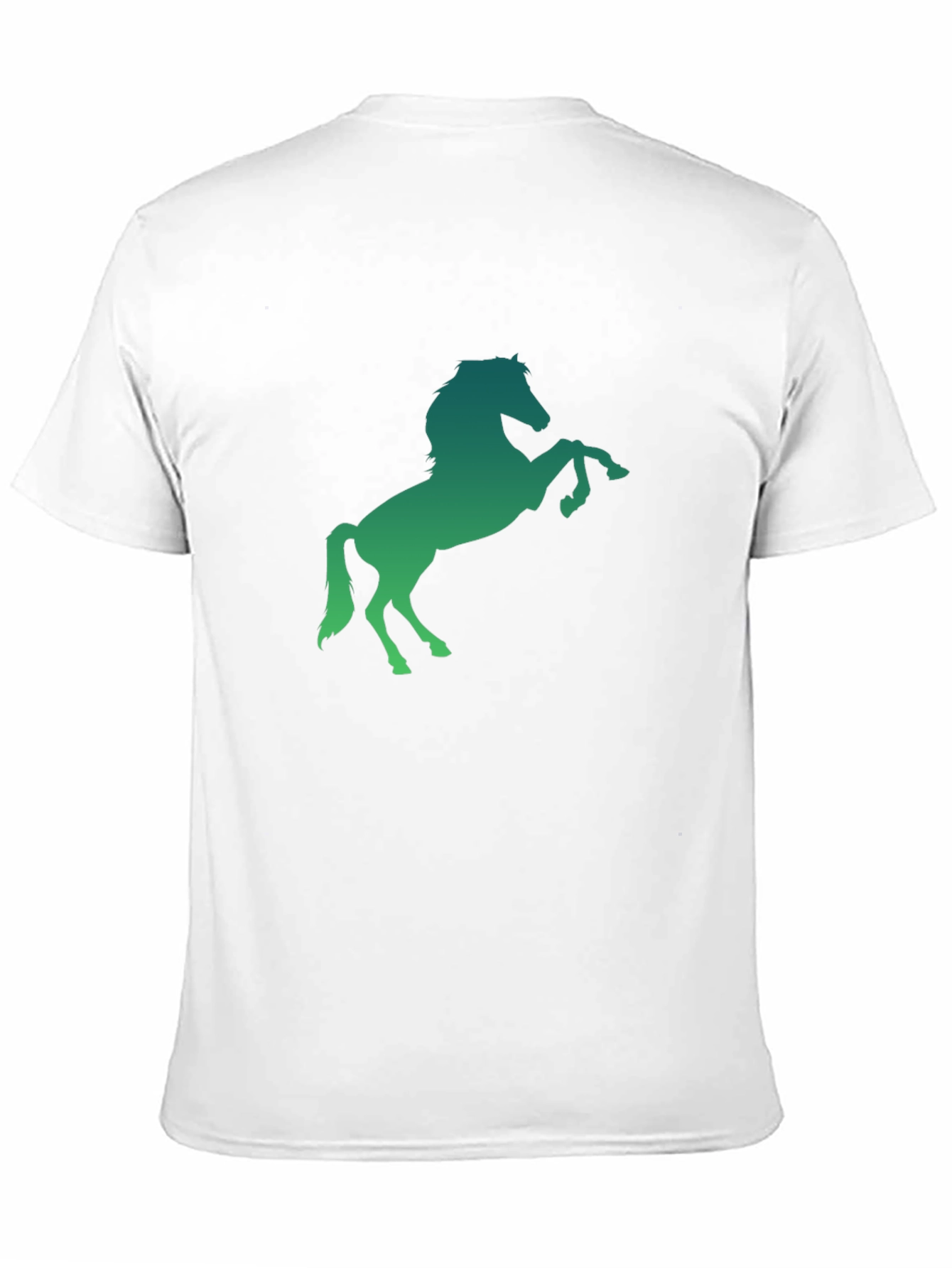 Mens Black T-Shirt with Horse Graphic
