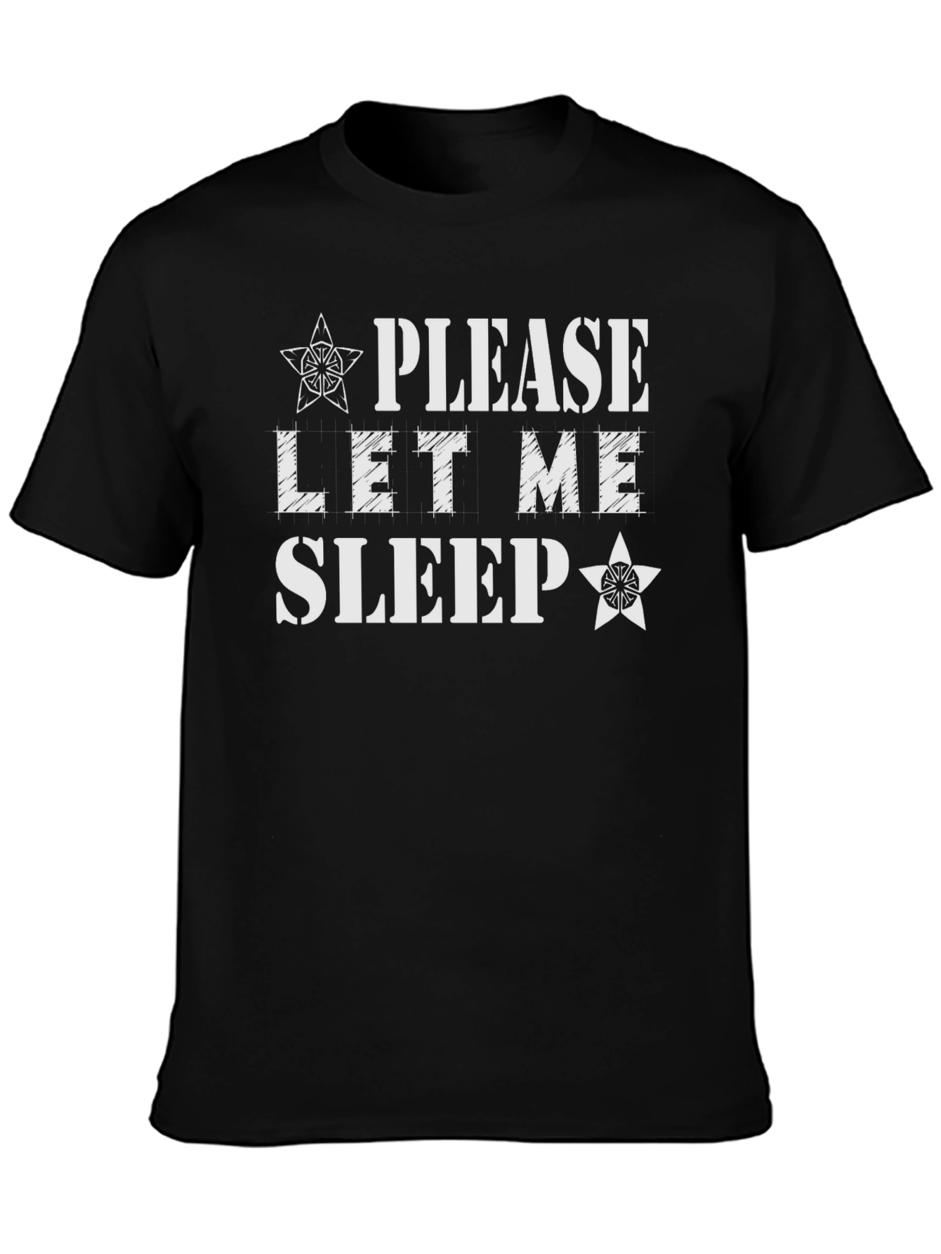 Please Let Me Sleep Graphic Tee - Black