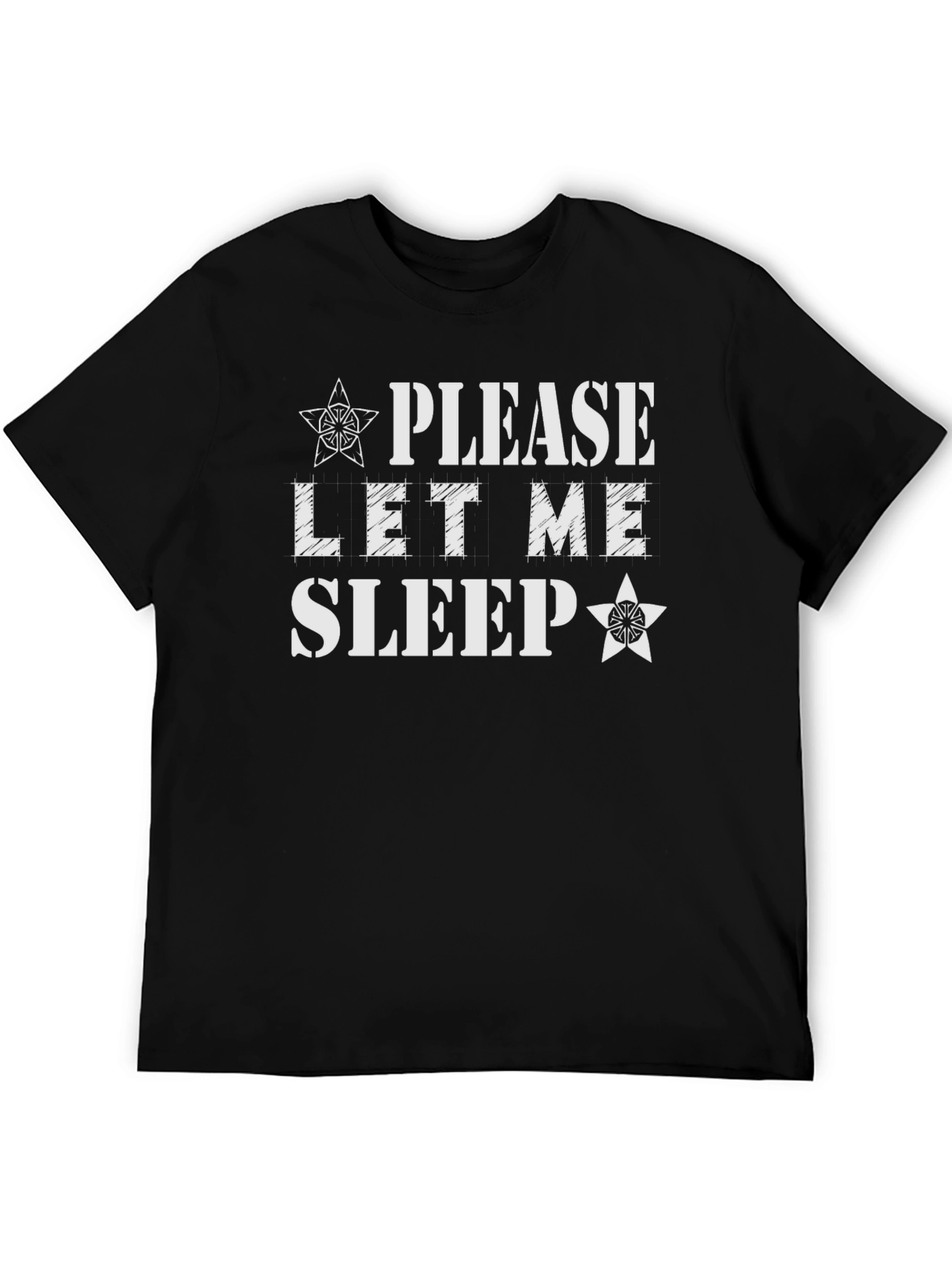 Please Let Me Sleep Graphic Tee - Black