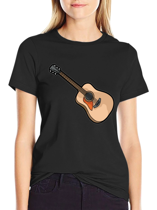 Guitar Graphic Tee - Music Lovers Black T-Shirt