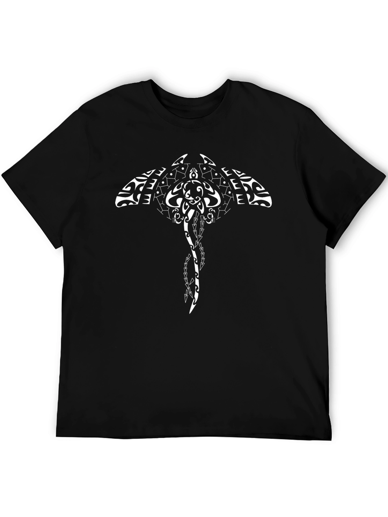 Tribal Ray Graphic Tee - Stylish Black T-Shirt