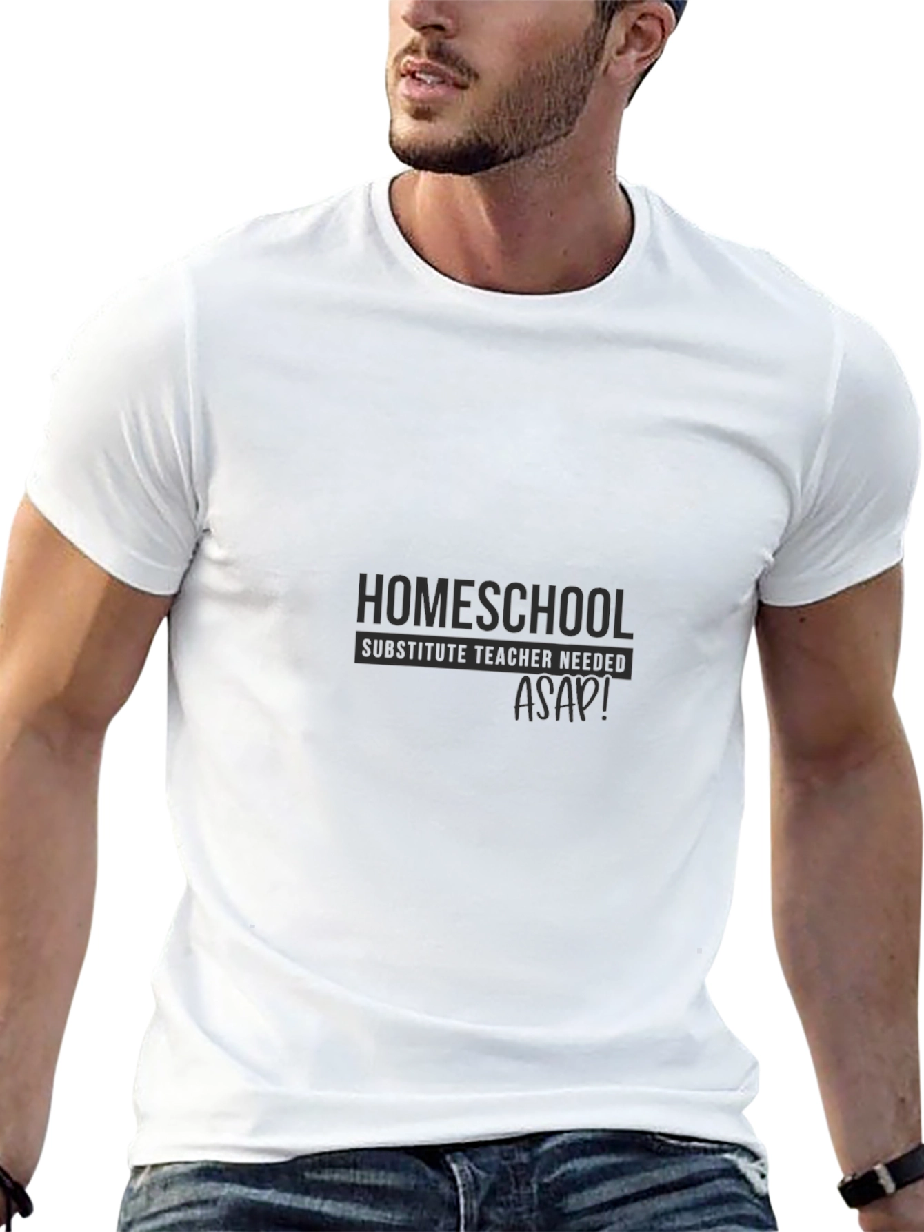 Homeschool Substitute Teacher Needed Black T-Shirt