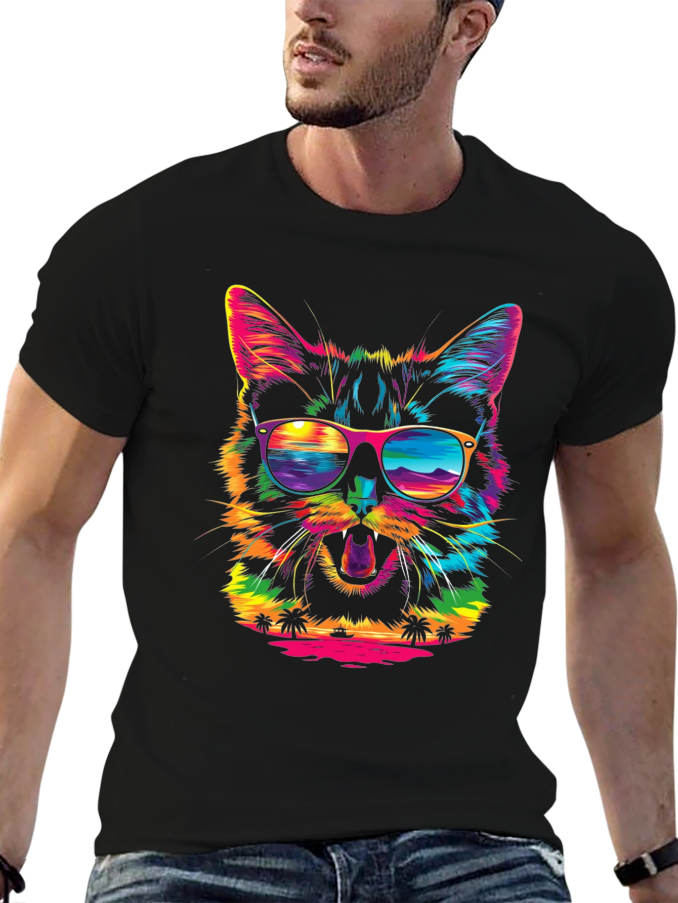 Retro Cat Graphic Tee