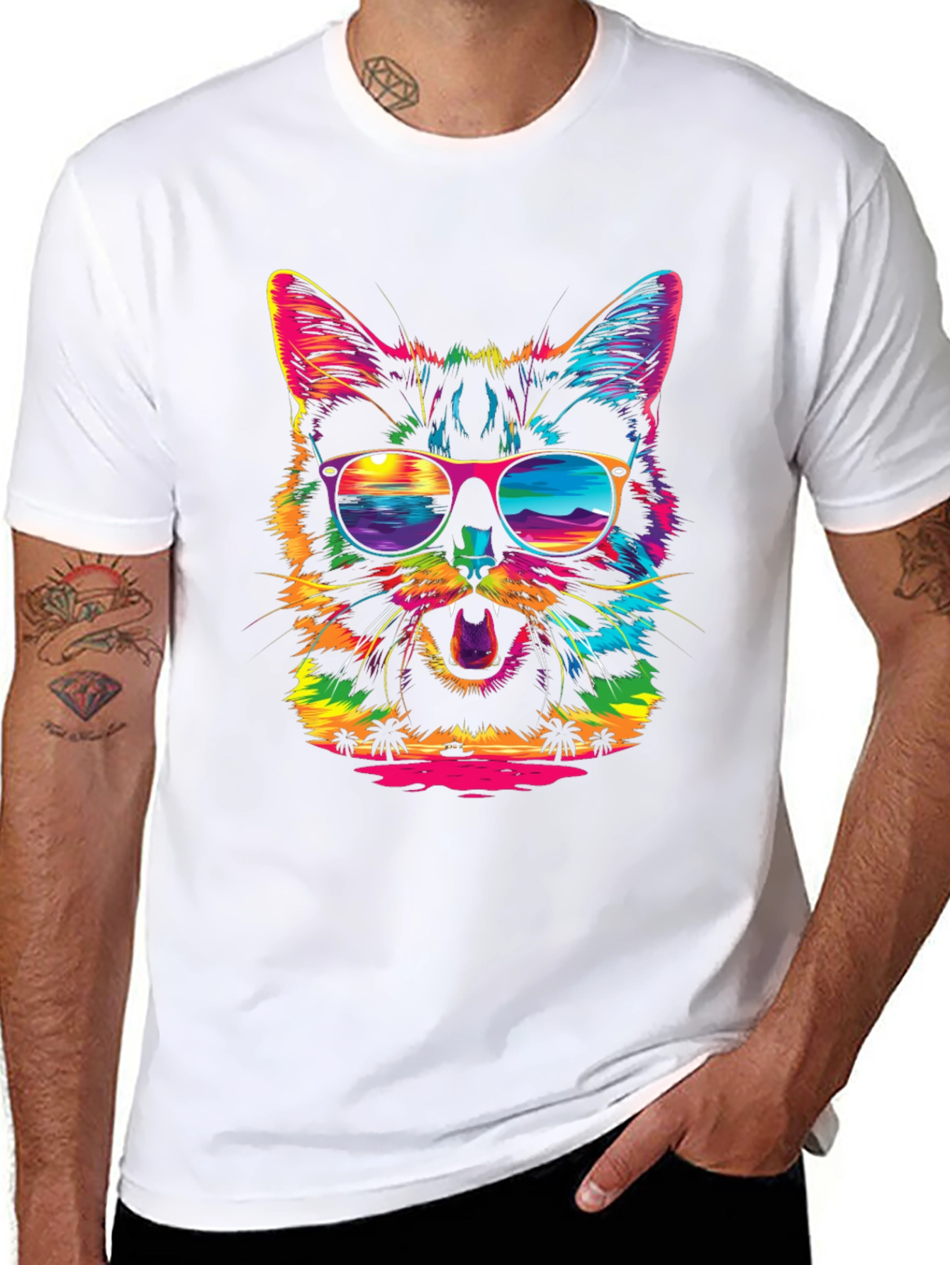 Retro Cat Graphic Tee