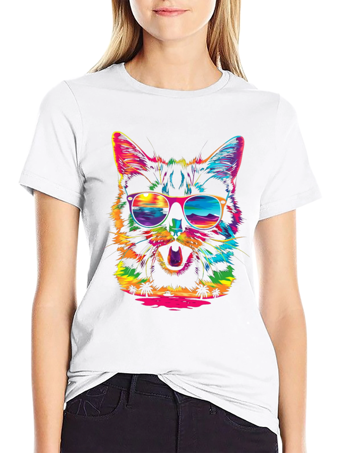 Retro Cat Graphic Tee