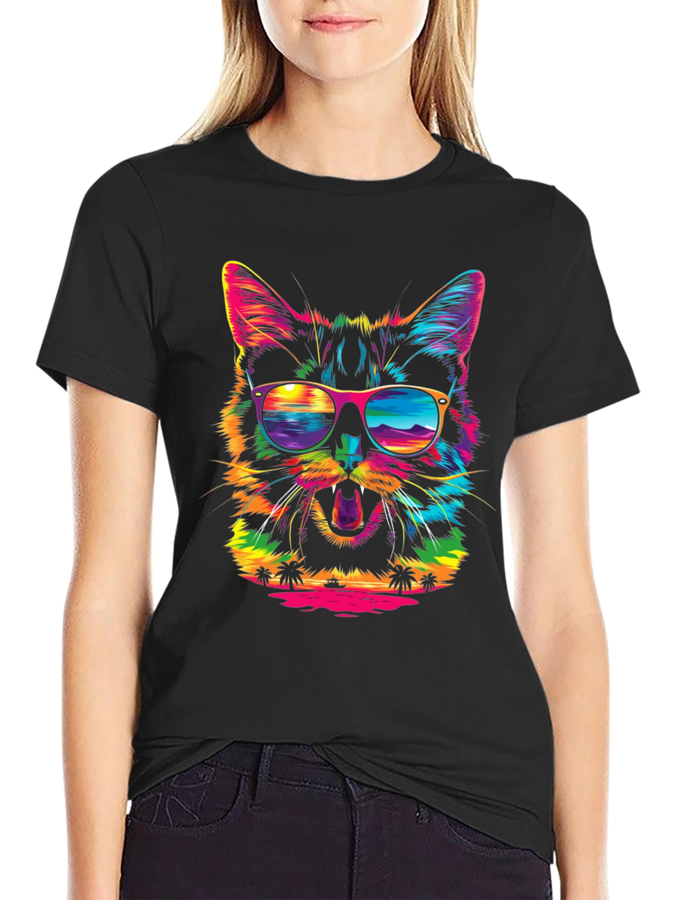 Retro Cat Graphic Tee