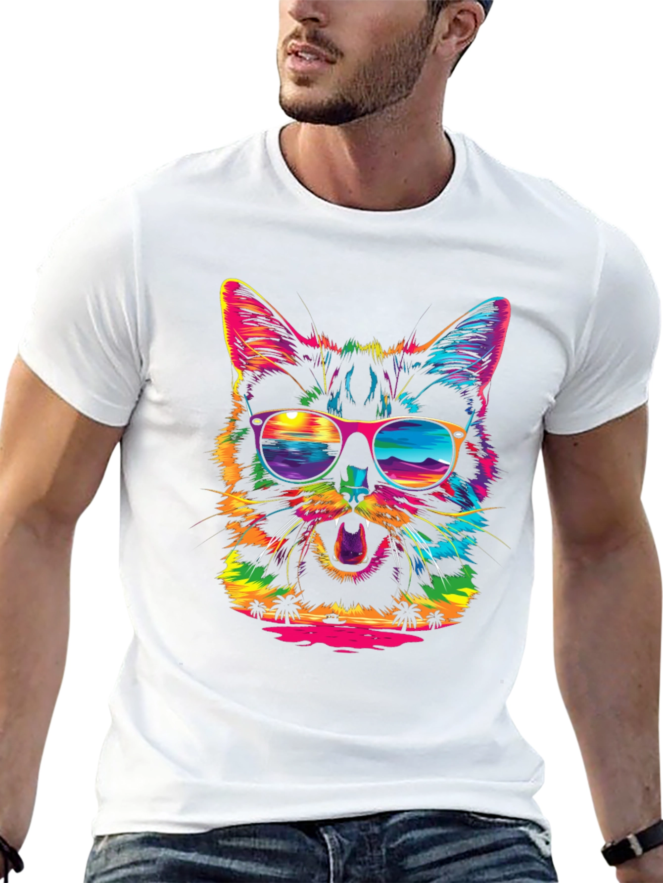 Retro Cat Graphic Tee