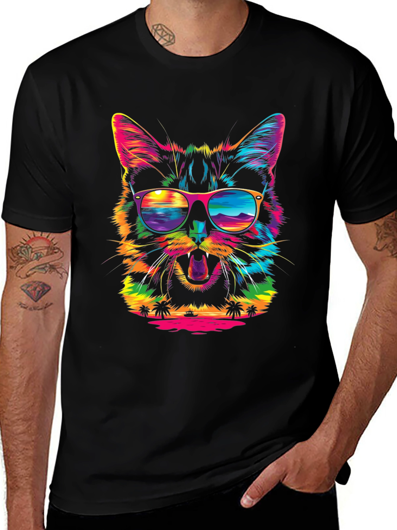 Retro Cat Graphic Tee