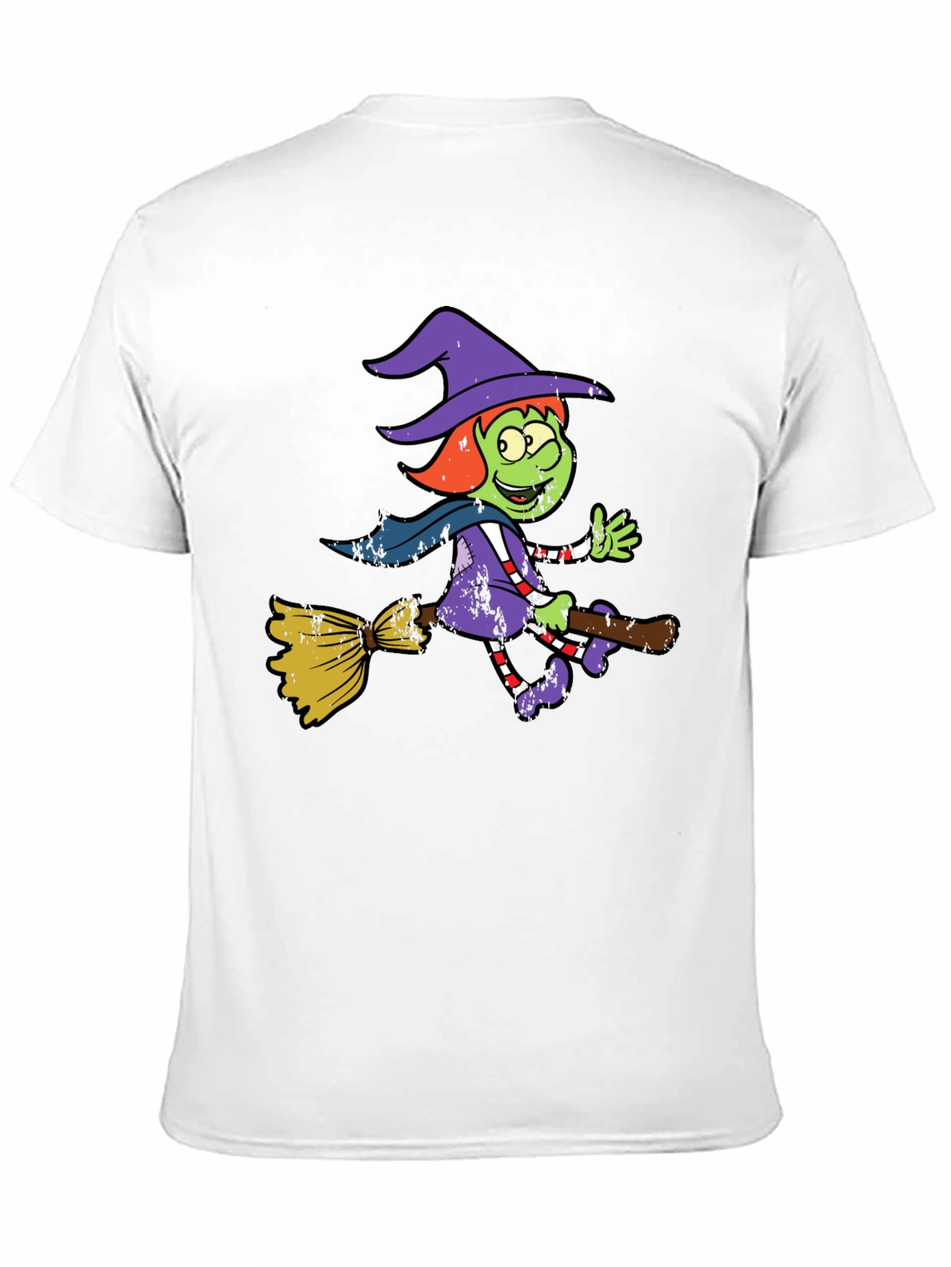 Witch Riding Broomstick Graphic Tee