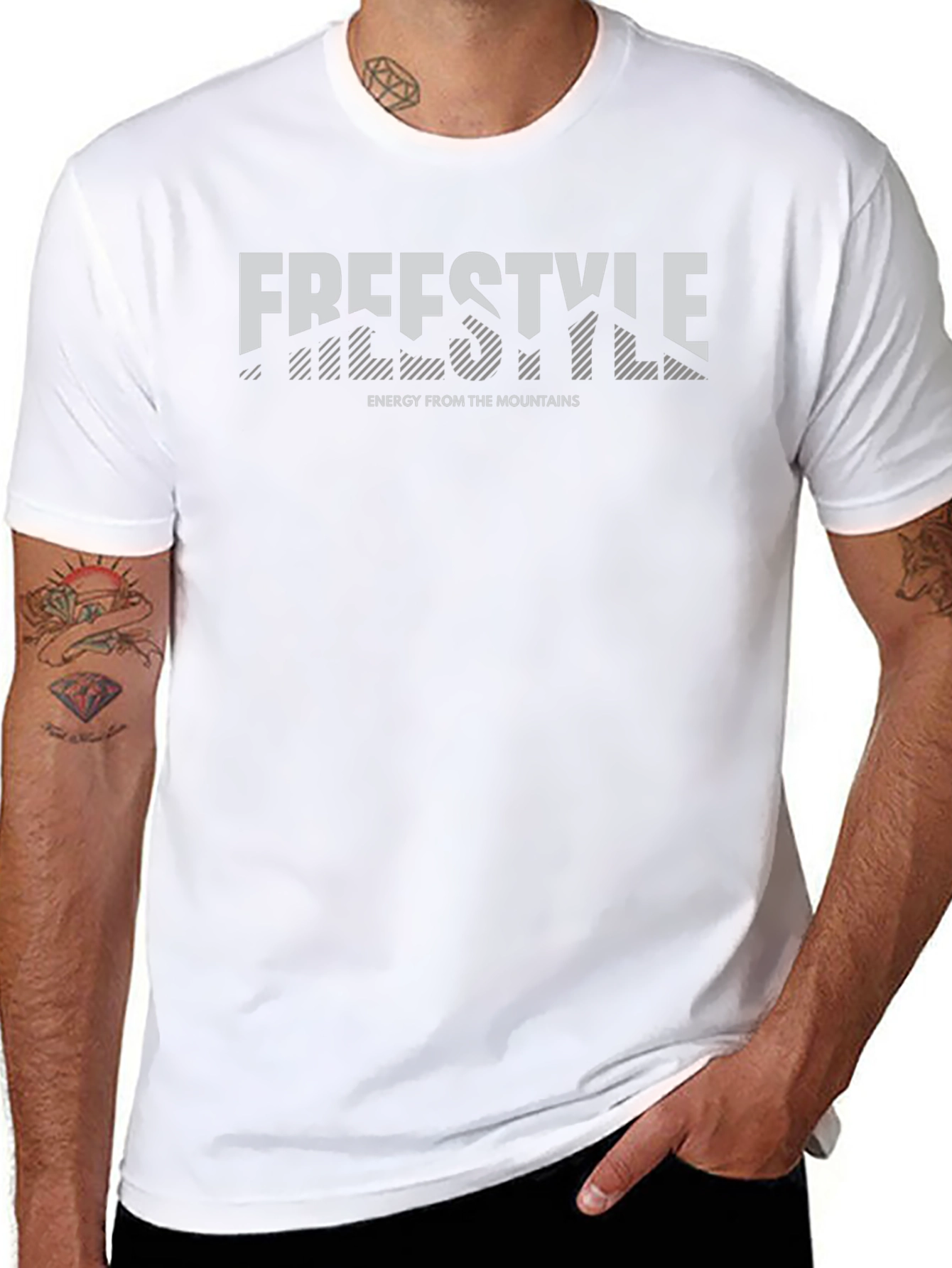Freestyle Energy Mountains Graphic T-Shirt - Black