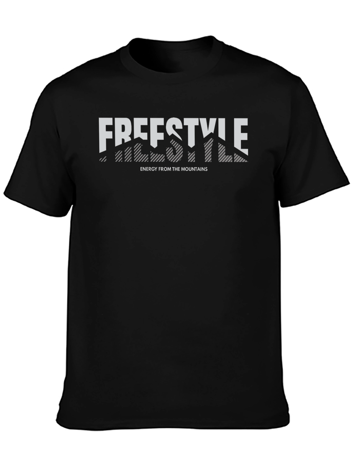 Freestyle Energy Mountains Graphic T-Shirt - Black