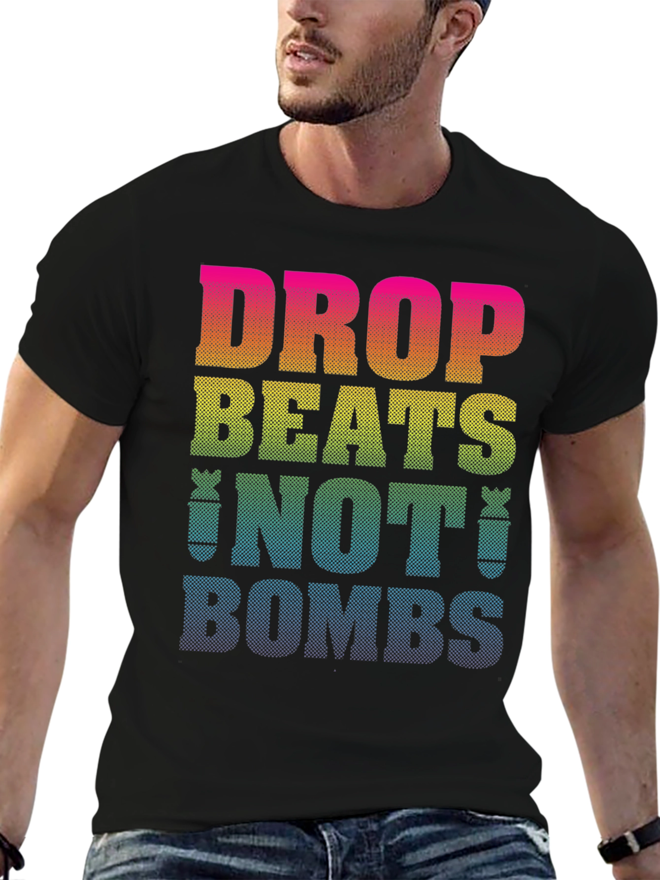 Drop Beats Not Bombs Graphic T-Shirt