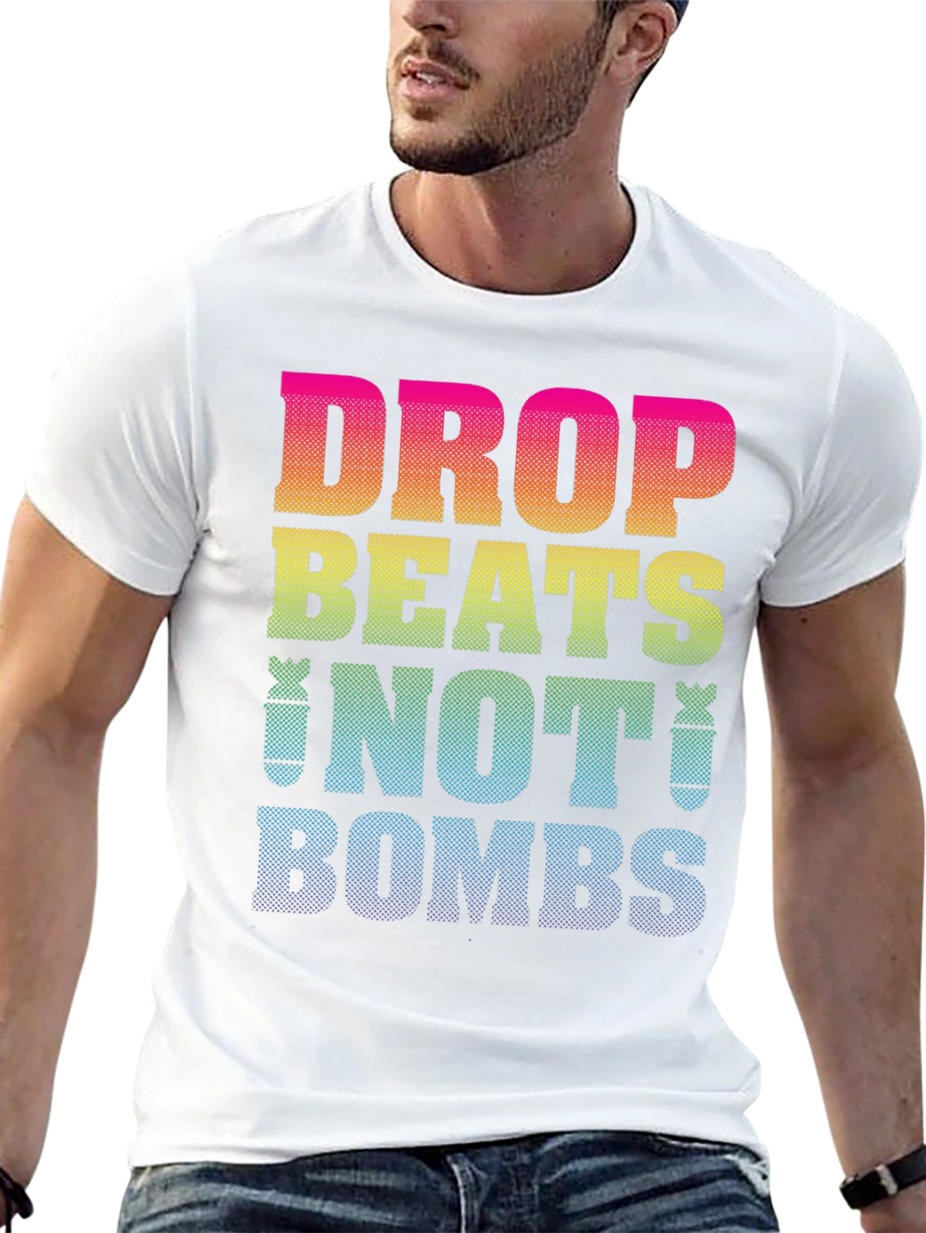 Drop Beats Not Bombs Graphic T-Shirt