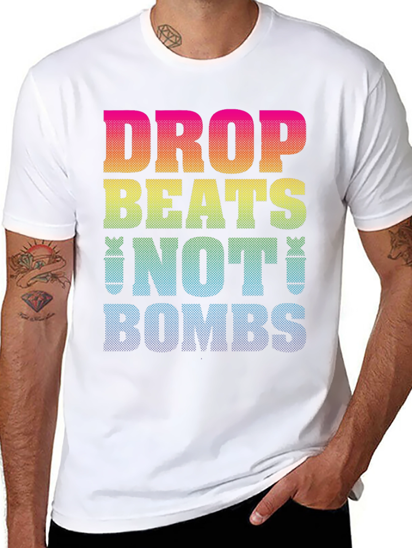 Drop Beats Not Bombs Graphic T-Shirt