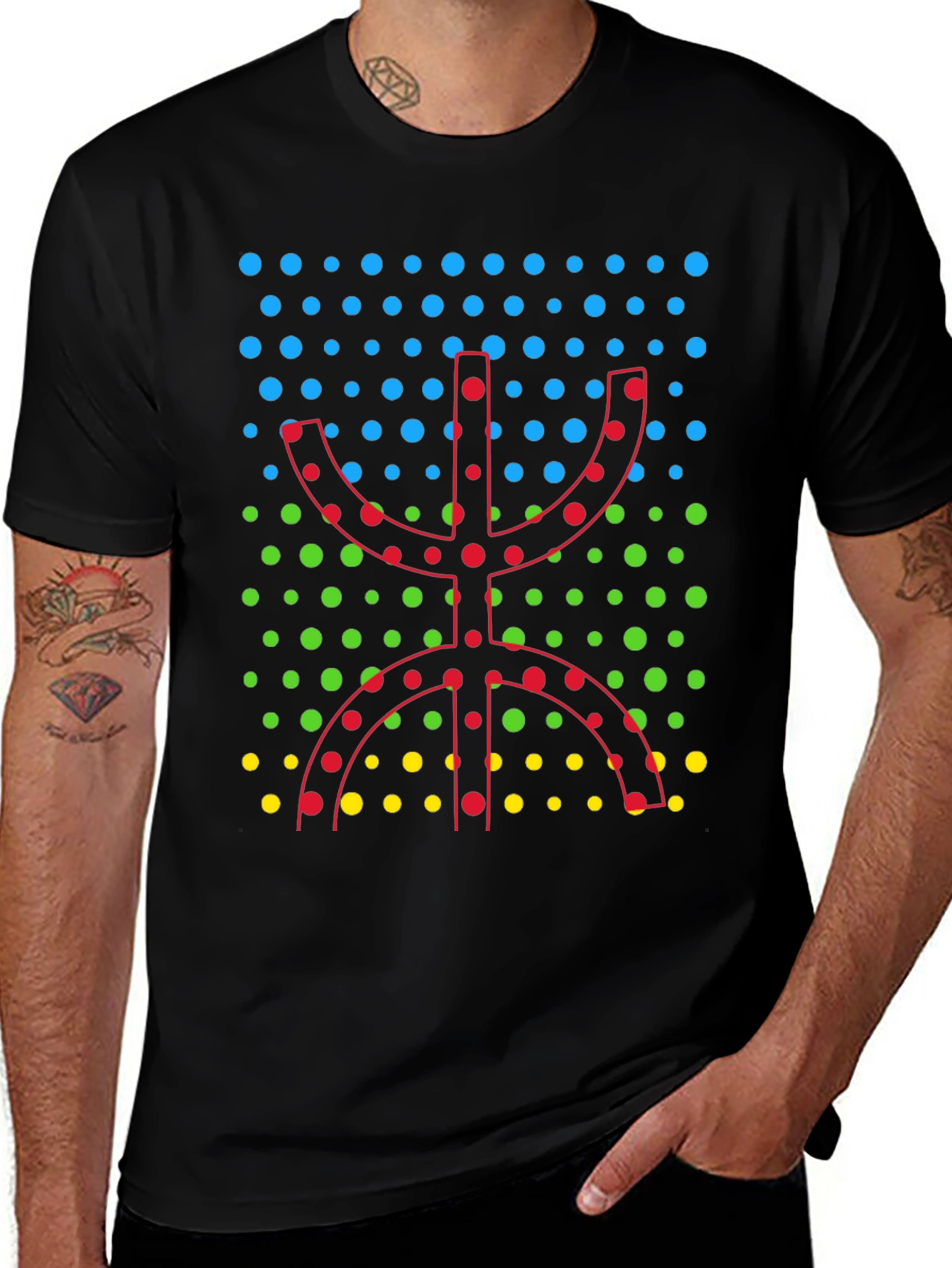 Amazigh Symbol Black T-Shirt