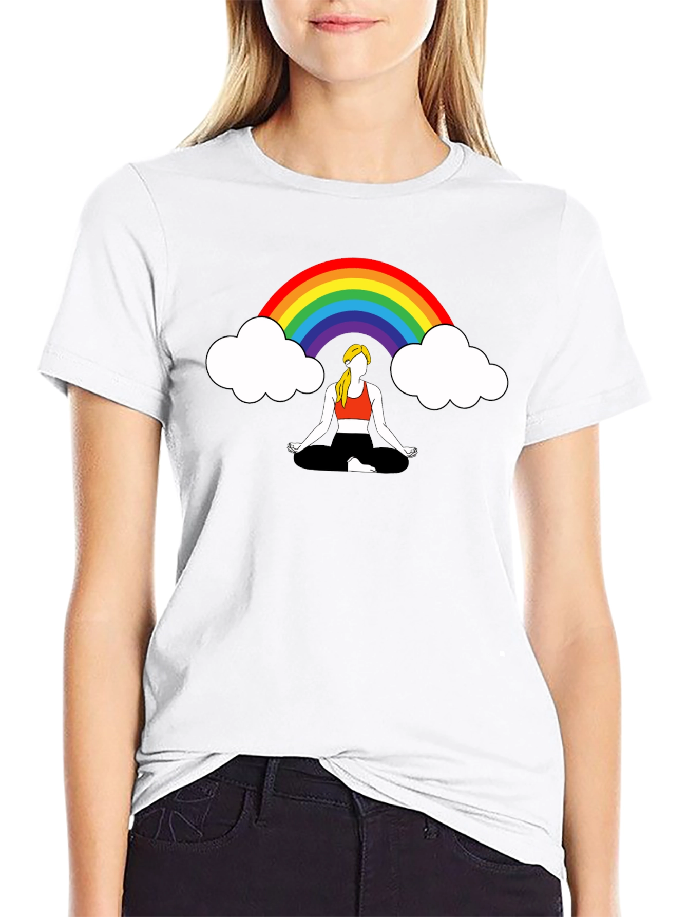 Rainbow Meditation Graphic Tee