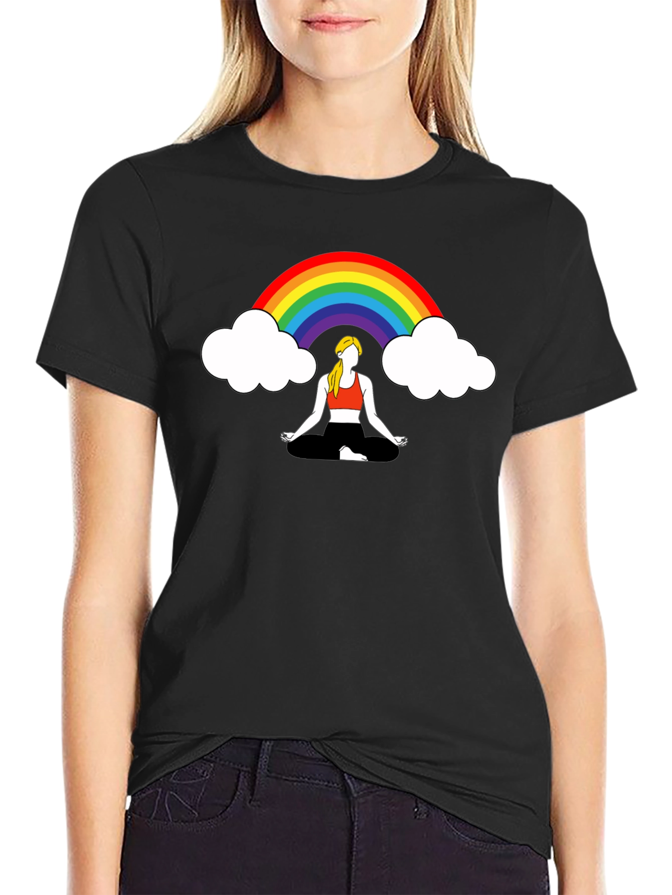 Rainbow Meditation Graphic Tee
