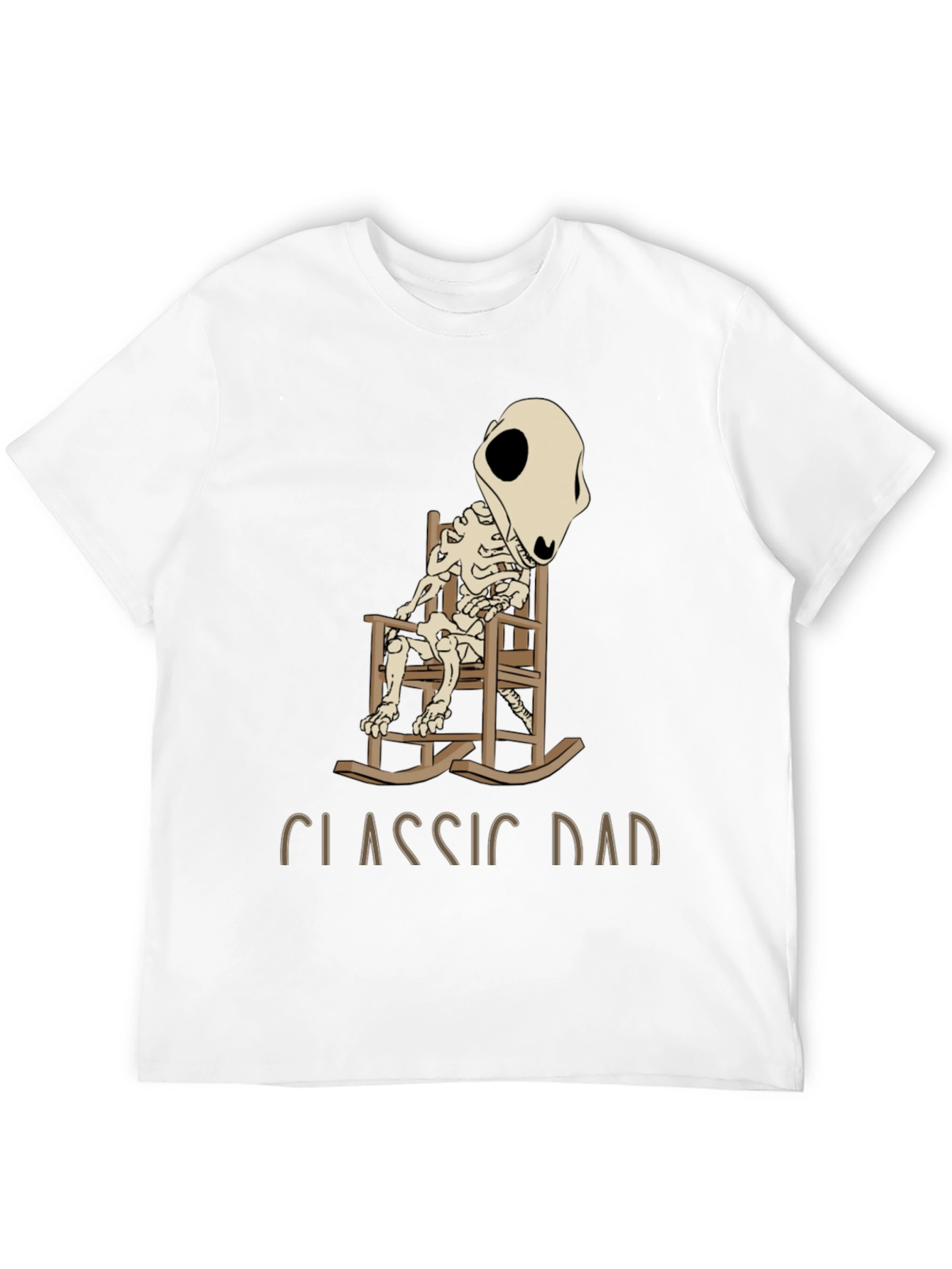 Classic Dad Skeleton Rocking Chair T-Shirt