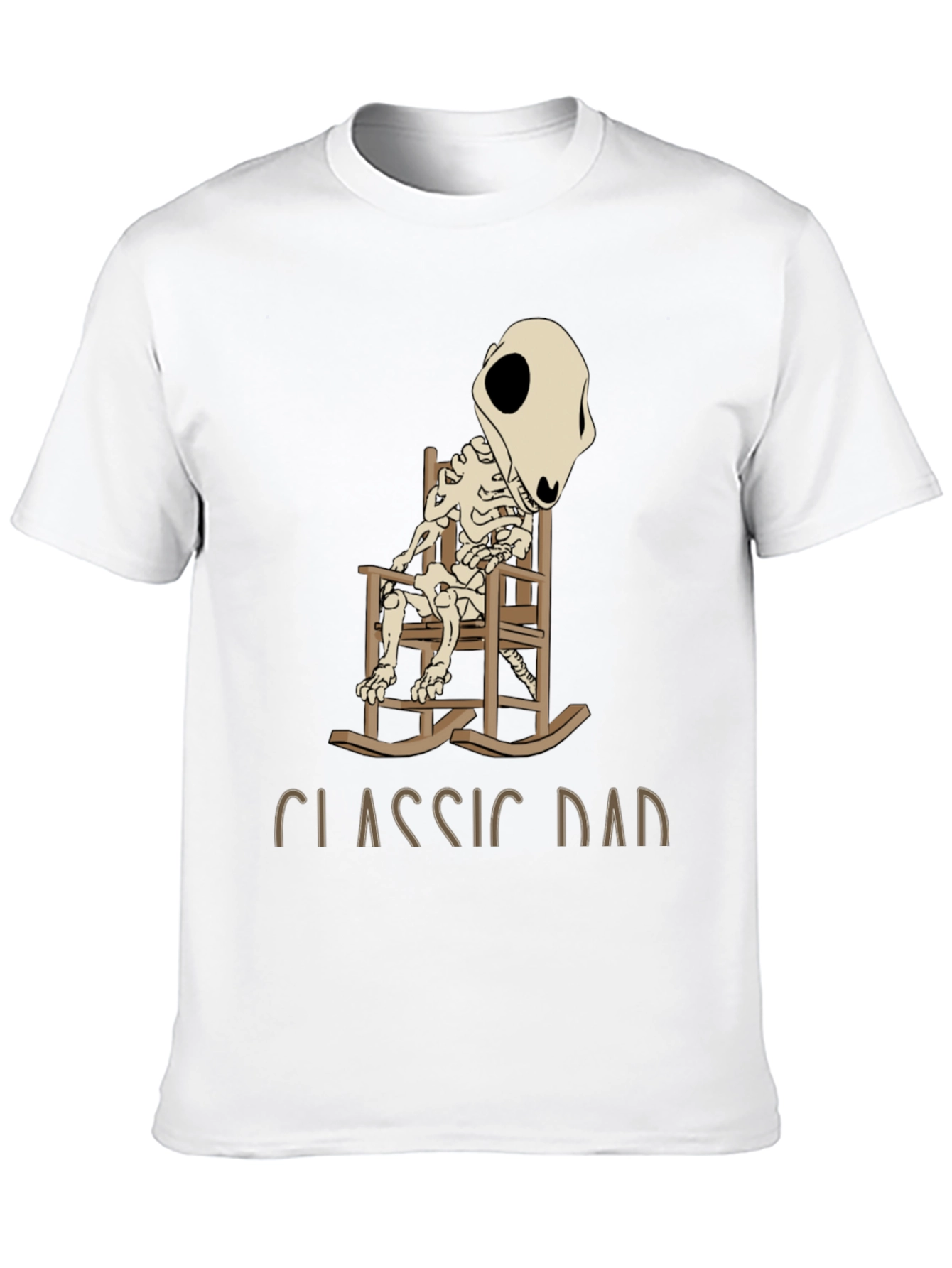 Classic Dad Skeleton Rocking Chair T-Shirt