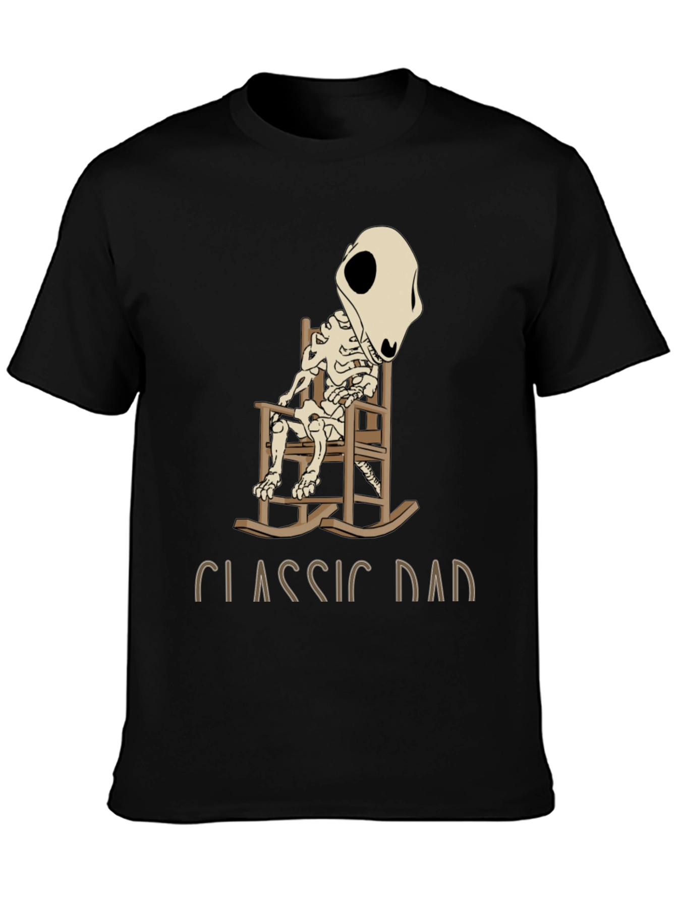 Classic Dad Skeleton Rocking Chair T-Shirt