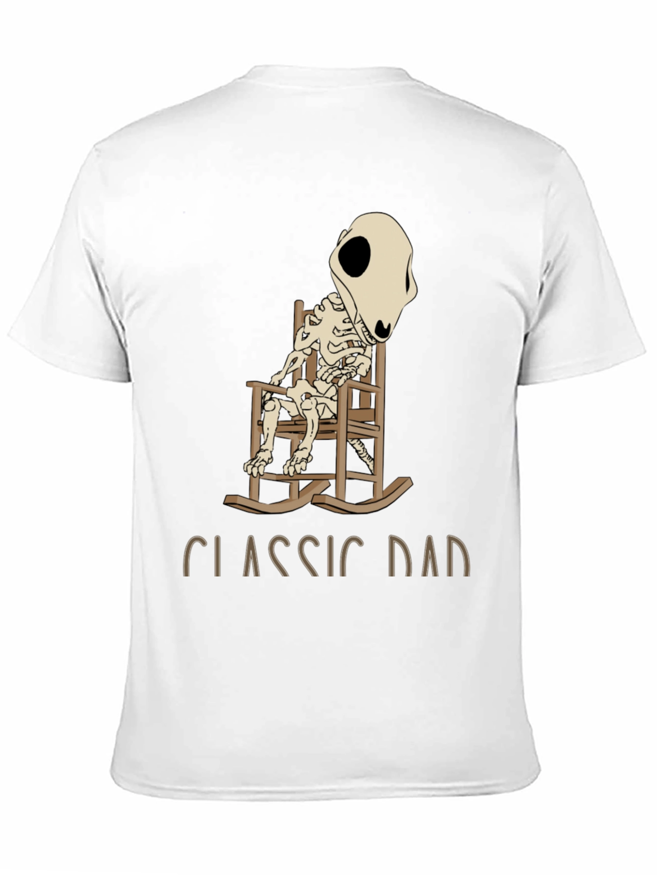 Classic Dad Skeleton Rocking Chair T-Shirt