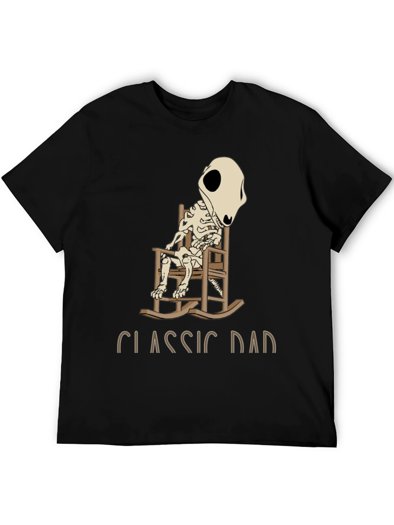 Classic Dad Skeleton Rocking Chair T-Shirt